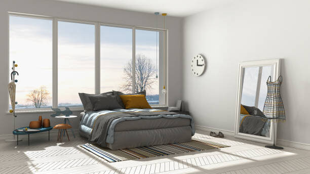Carpet in bright bedroom